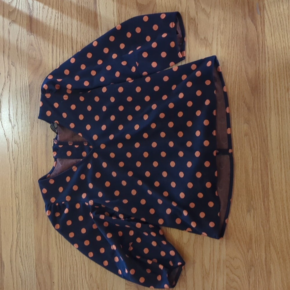 Anthropologie polka dot top